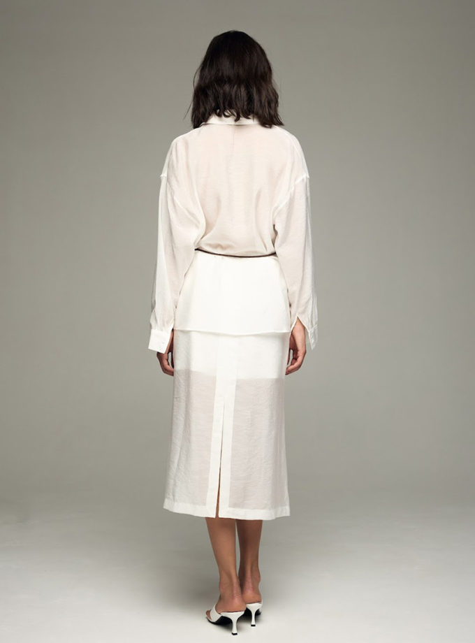 Спідниця міді Desert у молочному кольорі ATTIE (ATT_SKRTDSRTW06)