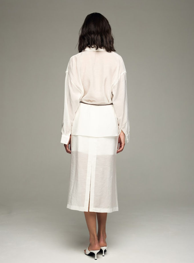 Сорочка Veil у молочному кольорі ATTIE (ATT_SHRTVLW05)