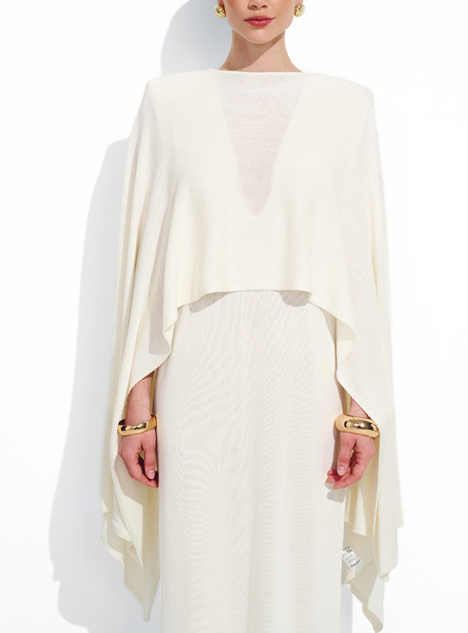 Кейп Edith молочний J.D.WOOL (JDW_ J.D.5038)