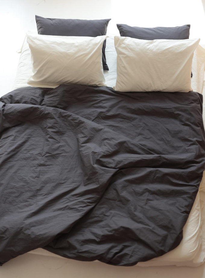 Комплект постільної білизни Варена бавовна graphite+milk №2+88 BEDCLOZZZES (BEDCLZ_15876-7)