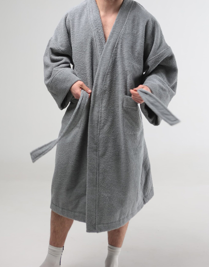az1a7411-pichi-1-scaled Чоловічий махровий халат сірий BEDCLOZZZES (BEDCLZ_10) - фото 3