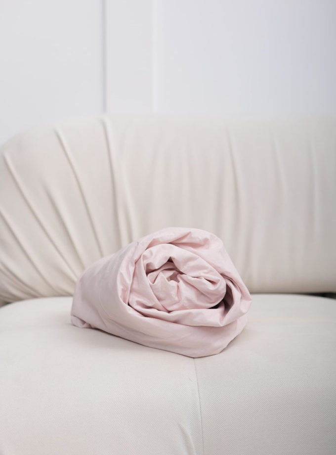 Простирадло на резинці ранфорс пудровий BEDCLOZZZES (BEDCLZ_05)