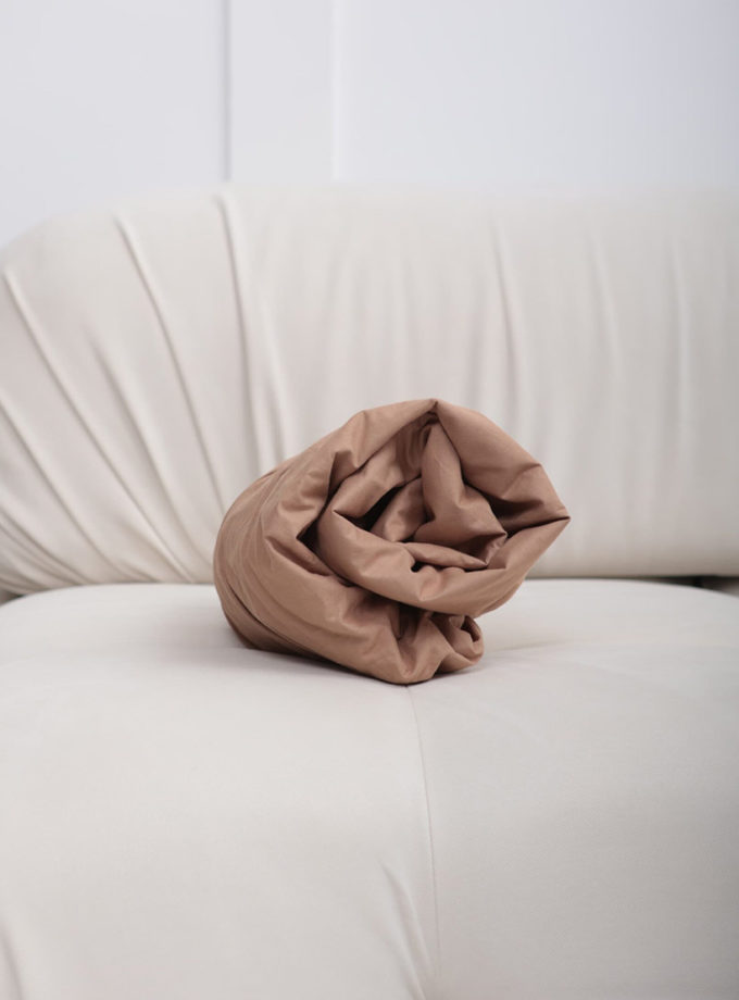 Простирадло на резинці ранфорс карамельний BEDCLOZZZES (BEDCLZ_01)