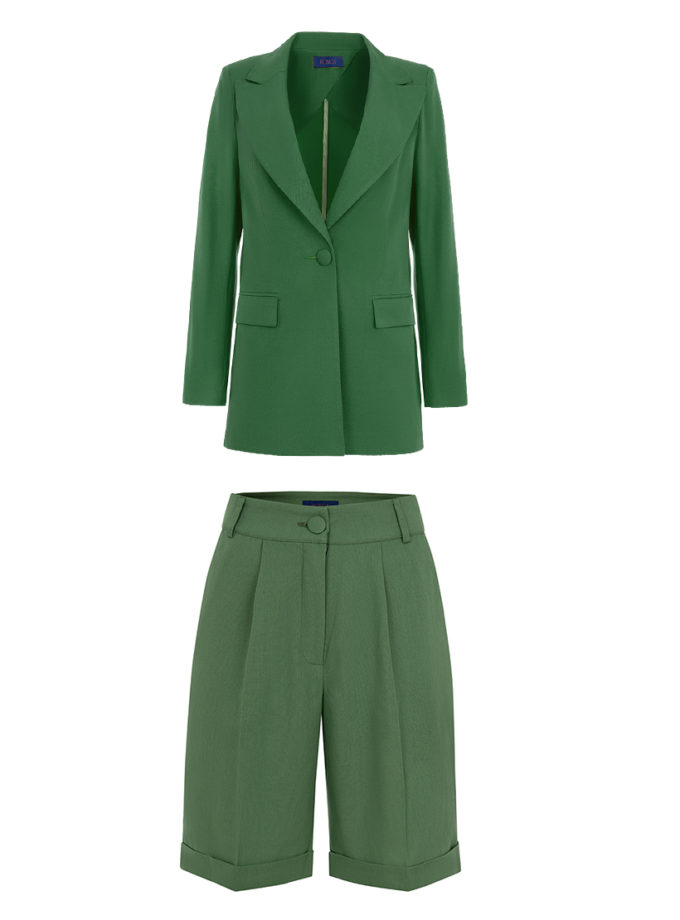 Костюм зелений з льону ROSCA (RSC_suit_009/1)