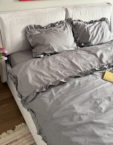 Постільна білизна з рюшами сірого кольору BEDCLOZZZES (BEDCLZ_3921-1-1-1-2-1) - фото 5