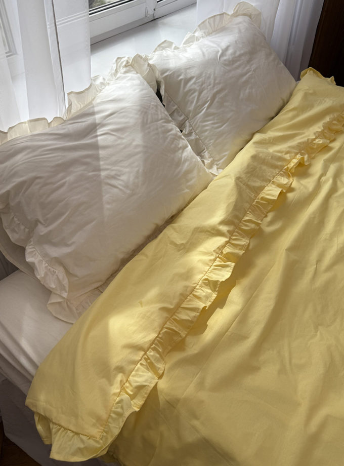 Постільна білизна з рюшами лимонний тарт BEDCLOZZZES (BEDCLZ_3921-1-2-3)