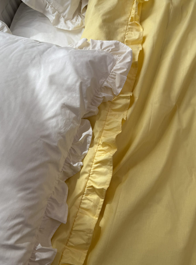 Постільна білизна з рюшами лимонний тарт BEDCLOZZZES (BEDCLZ_3921-1-2-3)