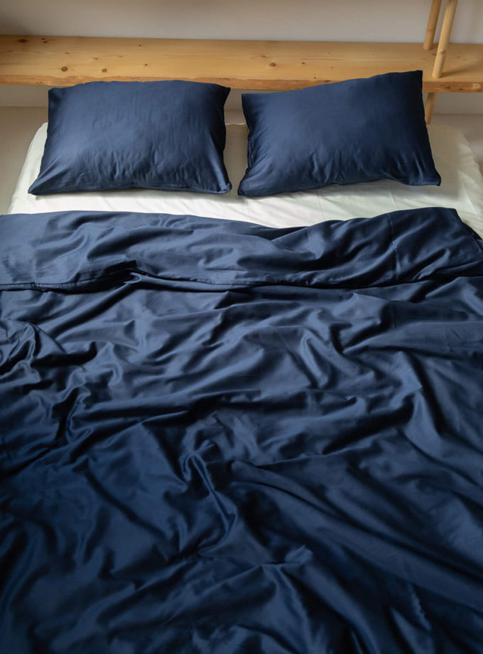 Комплект постільної білизни Сатин indigo+milk №66+3 BEDCLOZZZES (BEDCLZ_18620-1-1-1)