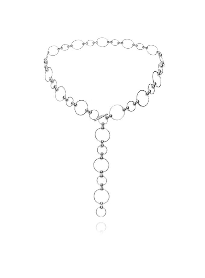 Кольє-трансформер Центро Гранде зі срібла у покритті білим родієм ORXATA.JEWELRY (ORX_nec_grande_wr)