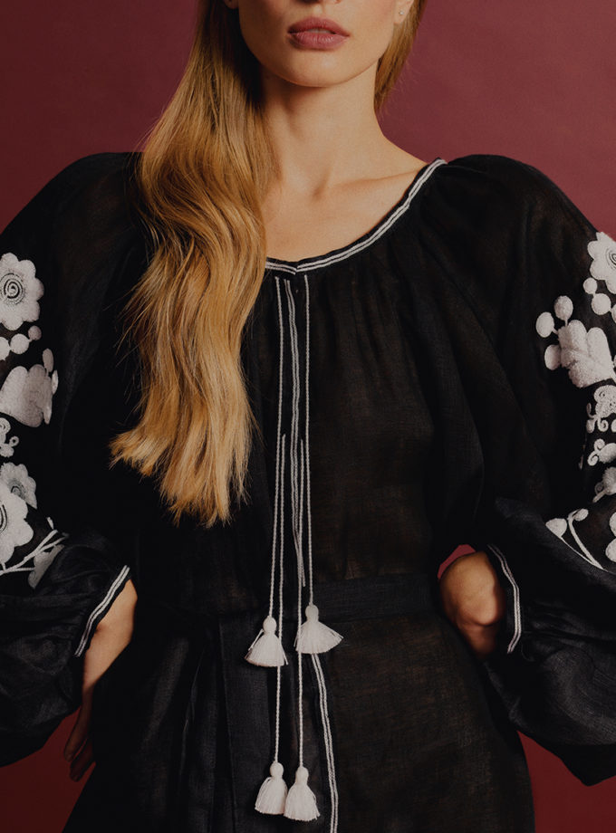 Сукня Стефанія чорна VARENYKY FASHION (VRNK_UA-2408)