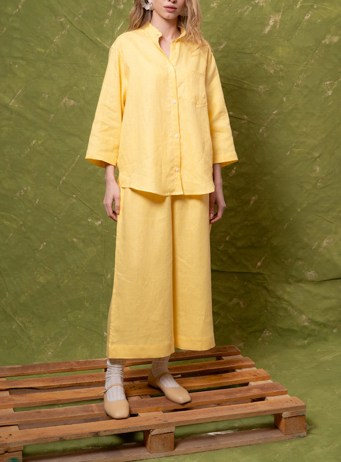 Лляні сорочка та кюлоти в баттер кольорі DUGA (DG_DUGA_SS_01)