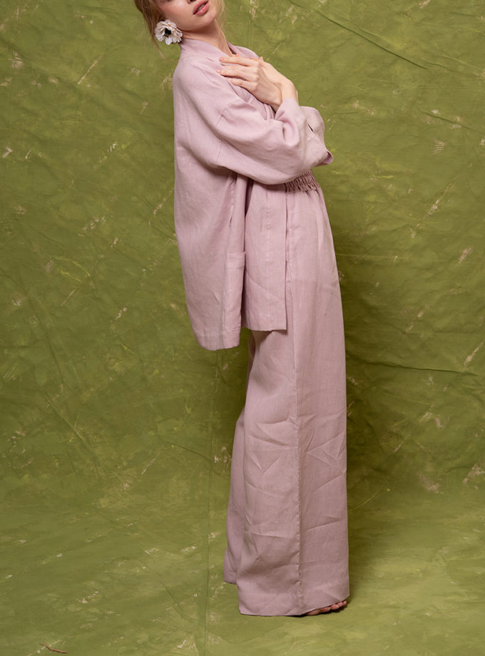 Лляний костюм з палаццо та кімоно DUGA (DG_DUGA_SS_06)