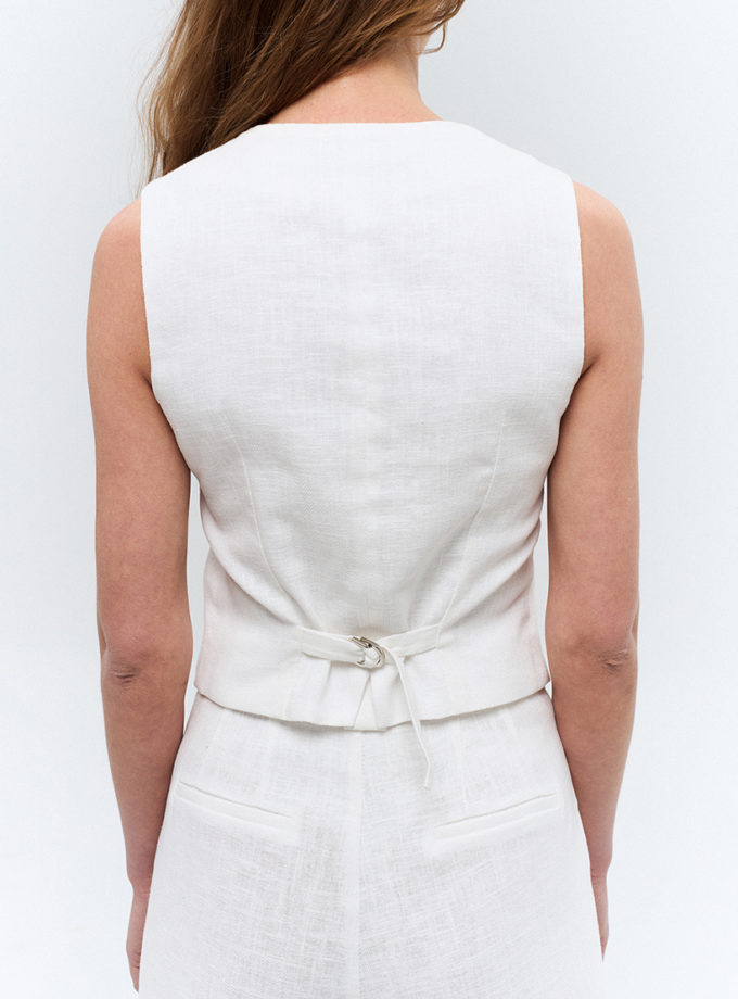 Жилет льняний білий TWINSIS CLOTHES (TW_TS_OP 009438)