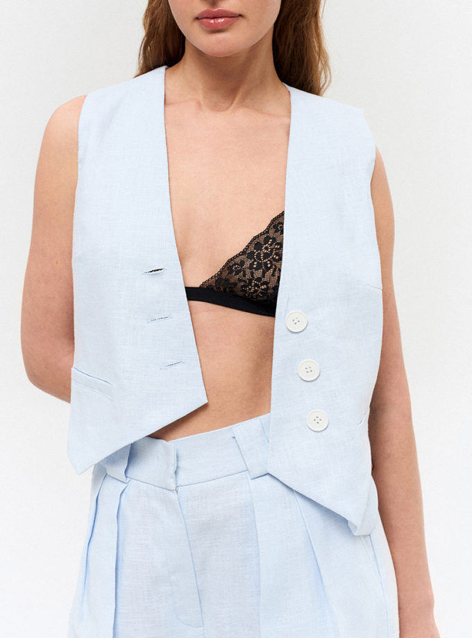 Жилет льняний блакитний TWINSIS CLOTHES (TW_TS_OP 660978)