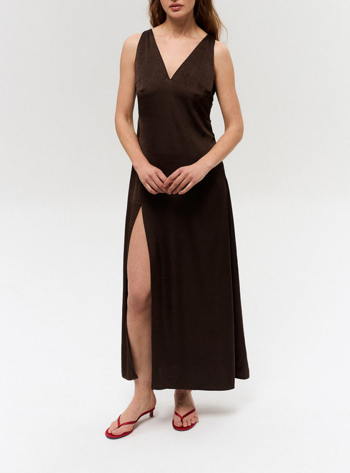 Сукня максі креш шоколад TWINSIS CLOTHES (TW_TS_OP 1132667)