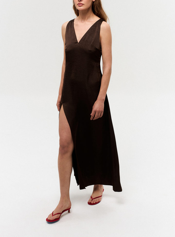 Сукня максі креш шоколад TWINSIS CLOTHES (TW_TS_OP 1132667)