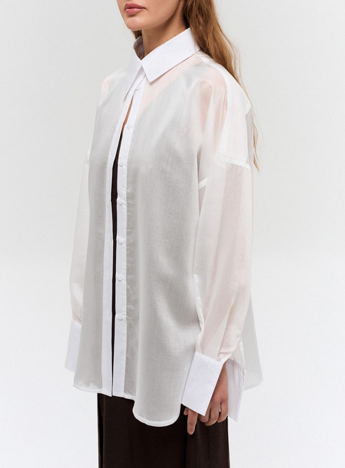 Сорочка оверсайз прозора біла TWINSIS CLOTHES (TW_TS_OP 888645)