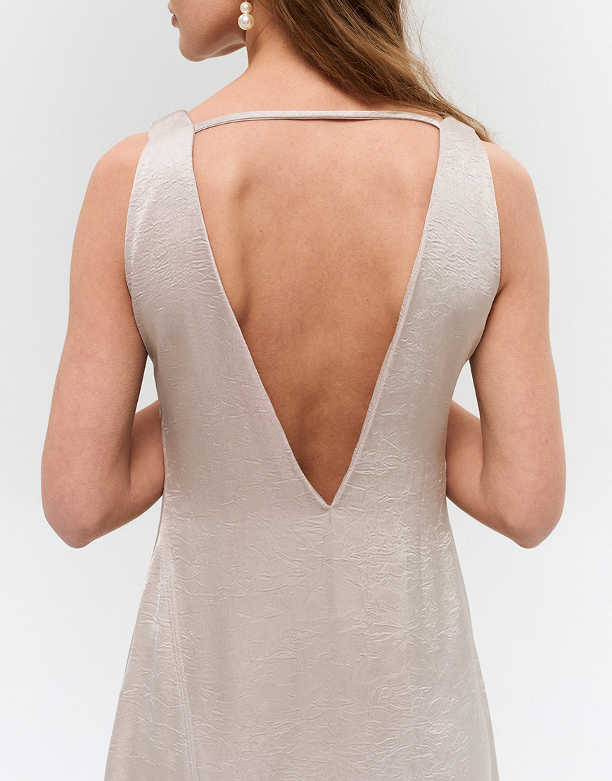 0K5A5570 Сукня максі креш беж TWINSIS CLOTHES (TW_TS_OP 900045) - фото 3