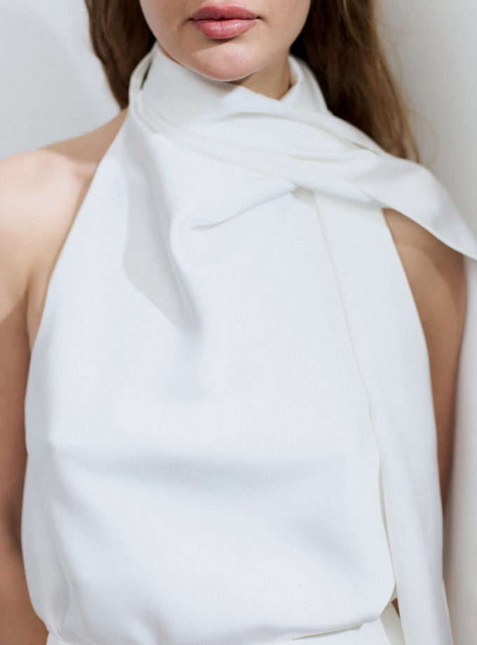 Топ білий з шаллю TWINSIS CLOTHES (TW_TS_OP 3333672)