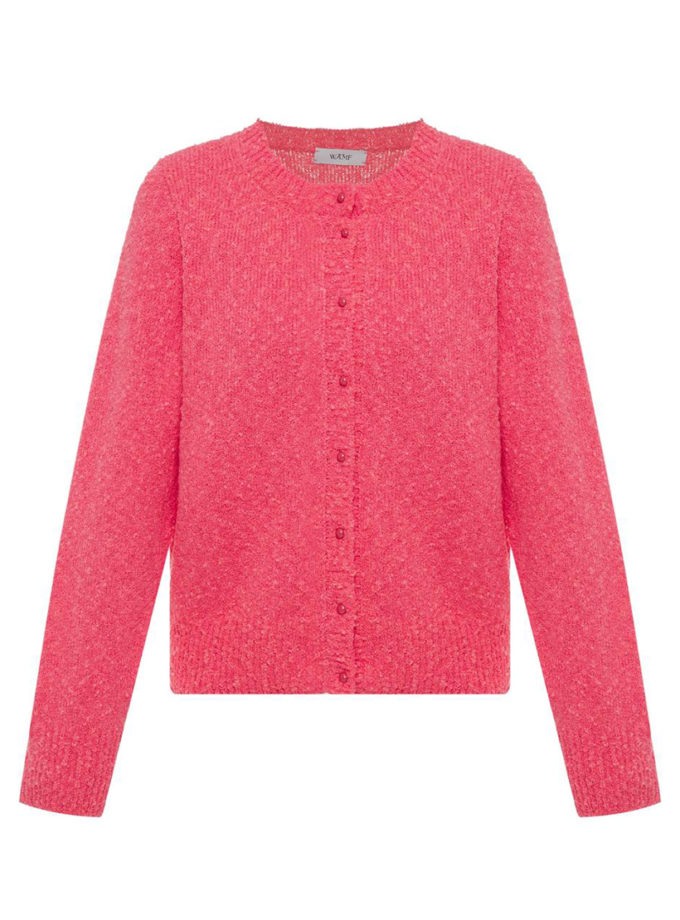 Бавовняний кардиган - Вишнево-рожевий WKMF (WKMF_207_1)