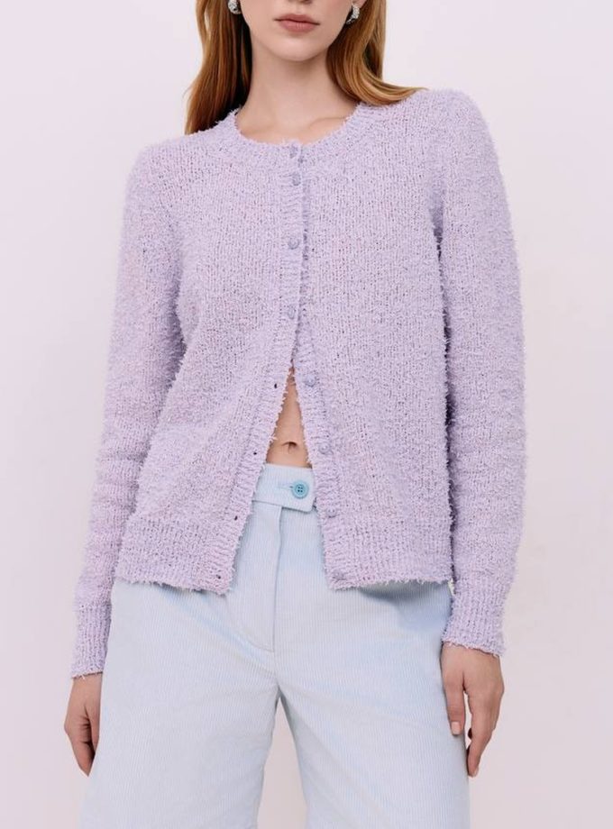 Бавовняний кардиган - Пастельний Бузьковий WKMF (WKMF_224_1) - фото 9