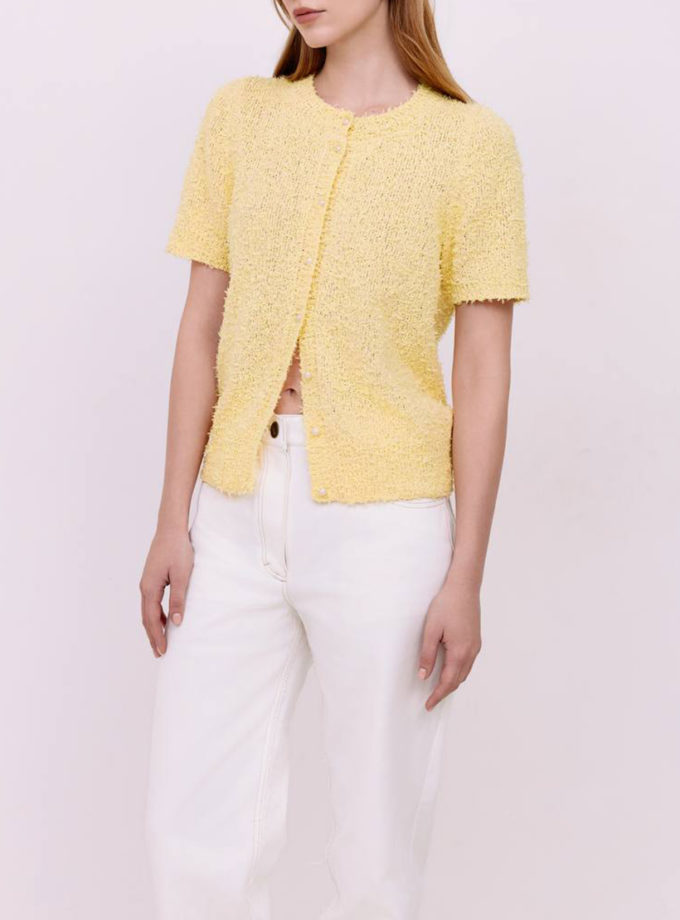 Бавовняний кардиган - Лимонний WKMF (WKMF_208_3)