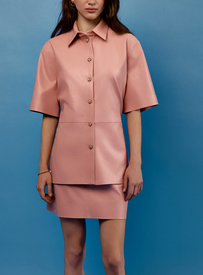 Cорочка з екошкіри - Рожева WKMF (WKMF_268_1)