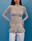 В'язаний топ - Сіро-бжевий WKMF (WKMF_282_2)