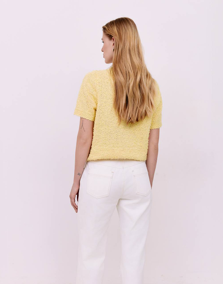 2 Бавовняний кардиган - Лимонний WKMF (WKMF_208_3) - фото 2