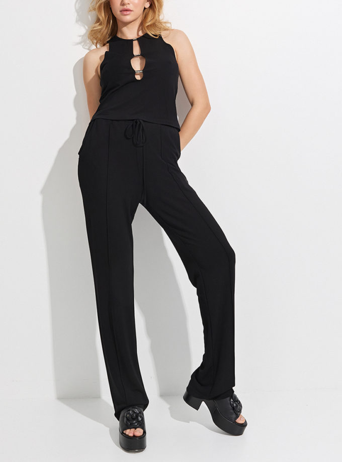 Чорні прямі штани THE ESSENCE (ESSENCE_THE-136)