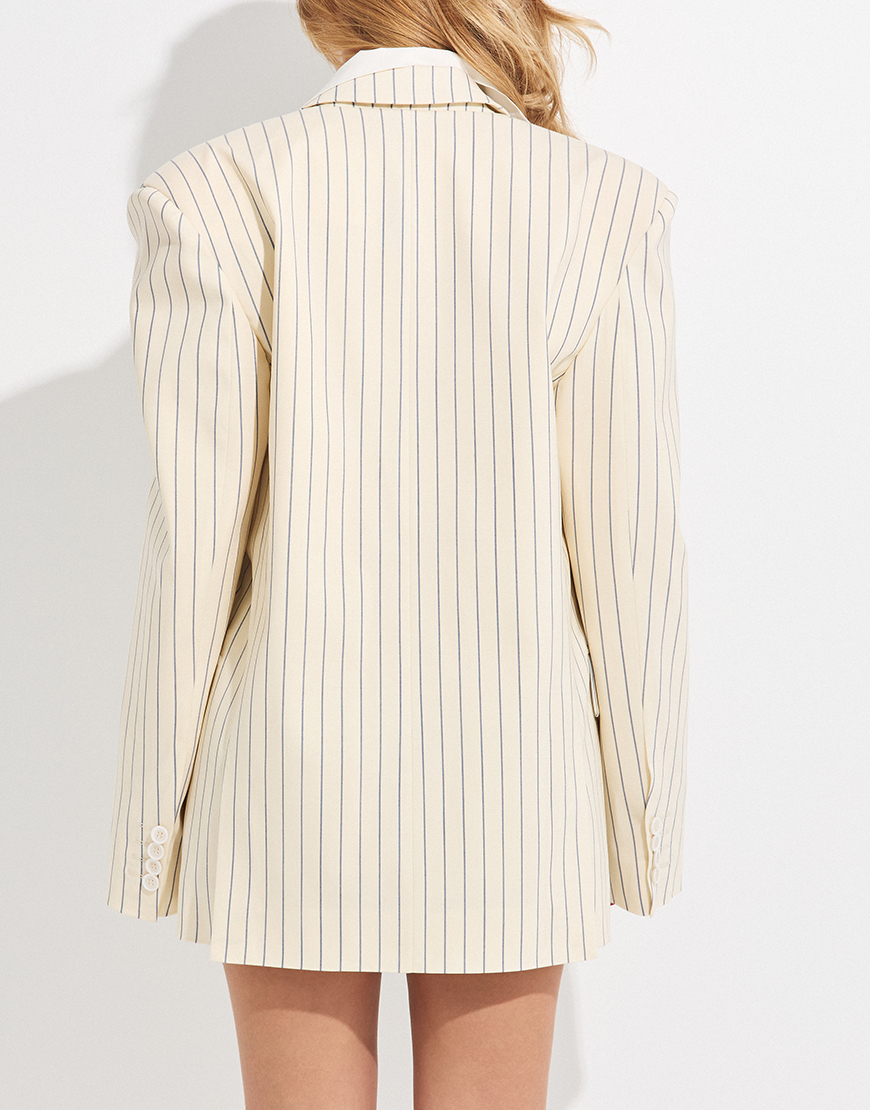 22.05theessence4456 Молочний костюм у смужку з італійської вовни THE ESSENCE (ESSENCE_THE-131) - фото 5