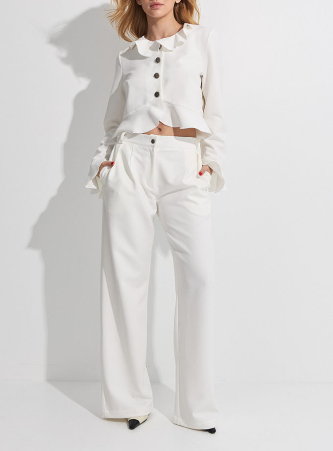 Брюки білого кольору THE ESSENCE (ESSENCE_THE-121)