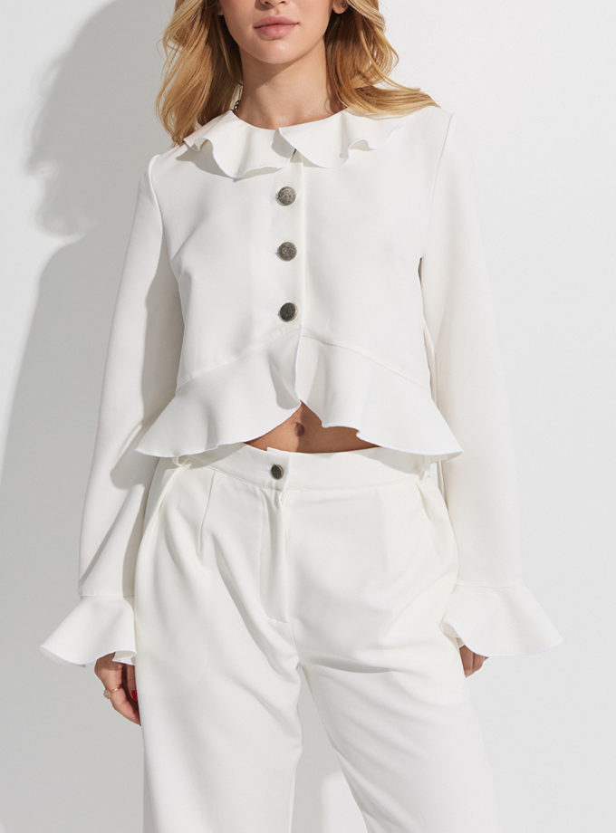 Жакет білого кольору THE ESSENCE (ESSENCE_THE-122)