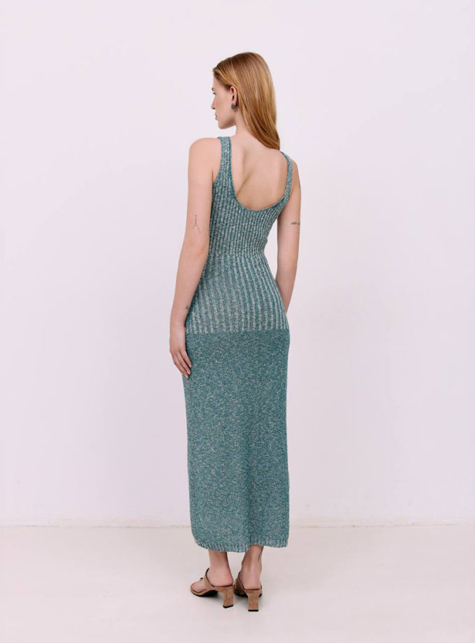 Сукня міді буклє - Аквамарин WKMF (WKMF_211_1)