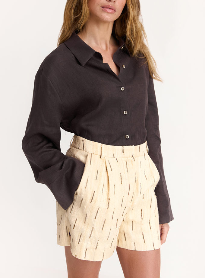 Сорочка June Linen  in Brown IAM (IAM_JN/LNN/SHRT/BRWN)