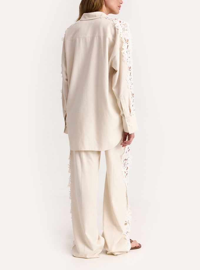 Штани Ecru in Peace Silk IAM (IAM_DN/NTRL/LNN/TRSRS-1)