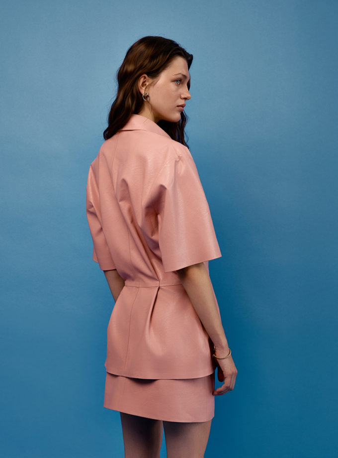 Cорочка з екошкіри - Рожева WKMF (WKMF_268_1)