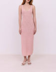 Сукня міді буклє - Ніжно-рожевий WKMF (WKMF_211_2) - фото 5