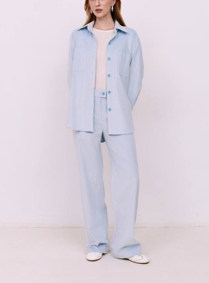 Брюки - Блакитні Вельветові WKMF (WKMF_222_1)