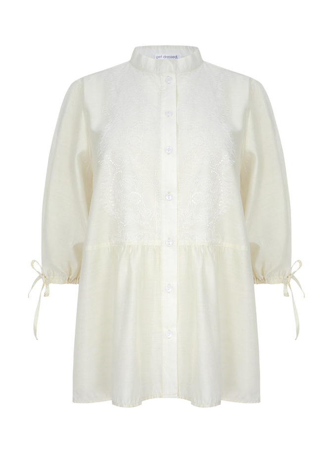 Блуза із тенселу з мереживом GET DRESSED. (GD_SS25_151)