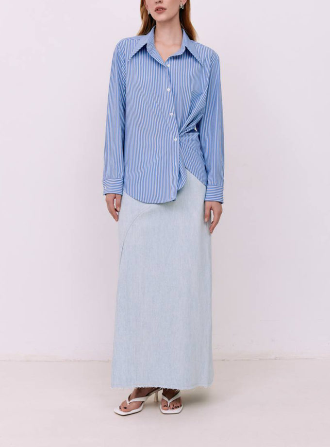 Спідниця максі джинсова - Блакитний WKMF (WKMF_213_1)