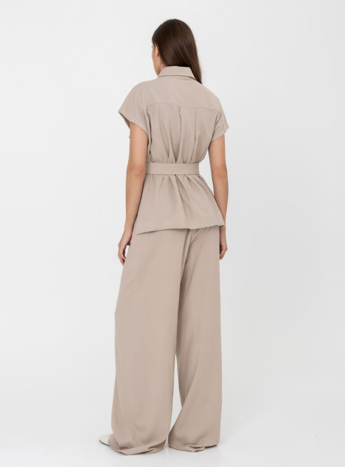 Костюм з брюками-палаццо із льону GET DRESSED. (GD_SS25_122)
