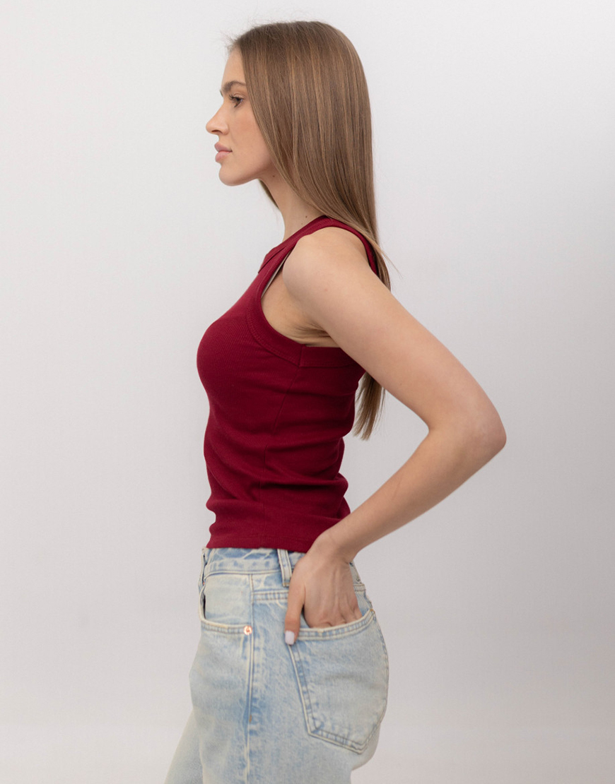 majka-bazova-tp001 (4) Майка базова бордова TWICE (TWC_TP250136004_burg) - фото 3