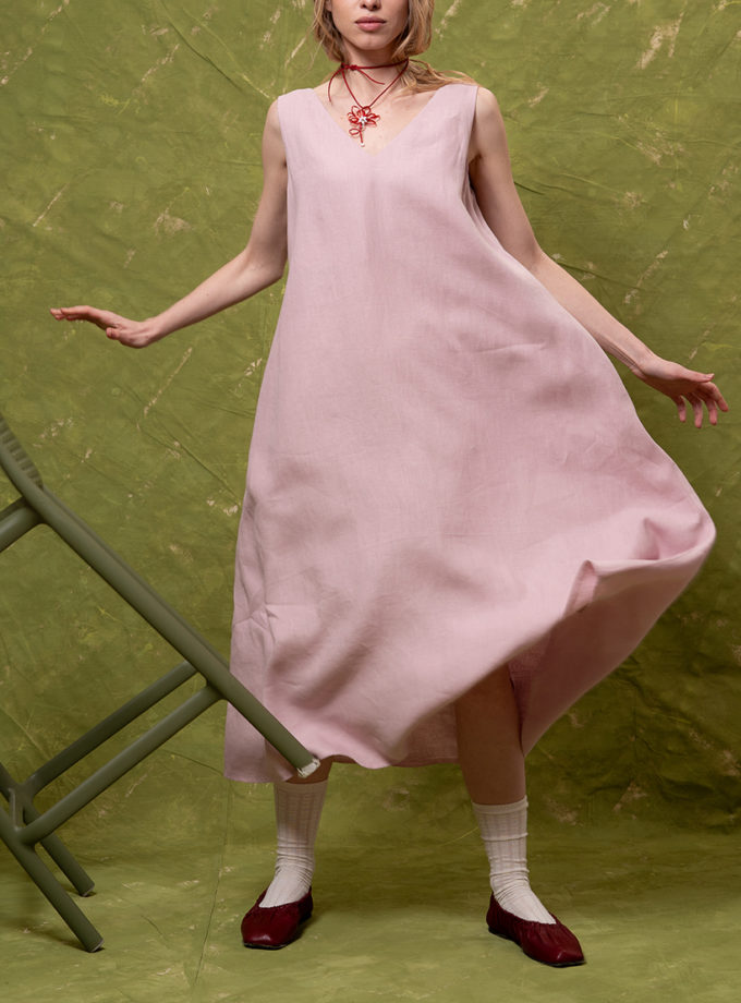 Пильно-рожева максі сукня DUGA (DG_DUGA_SS_08)