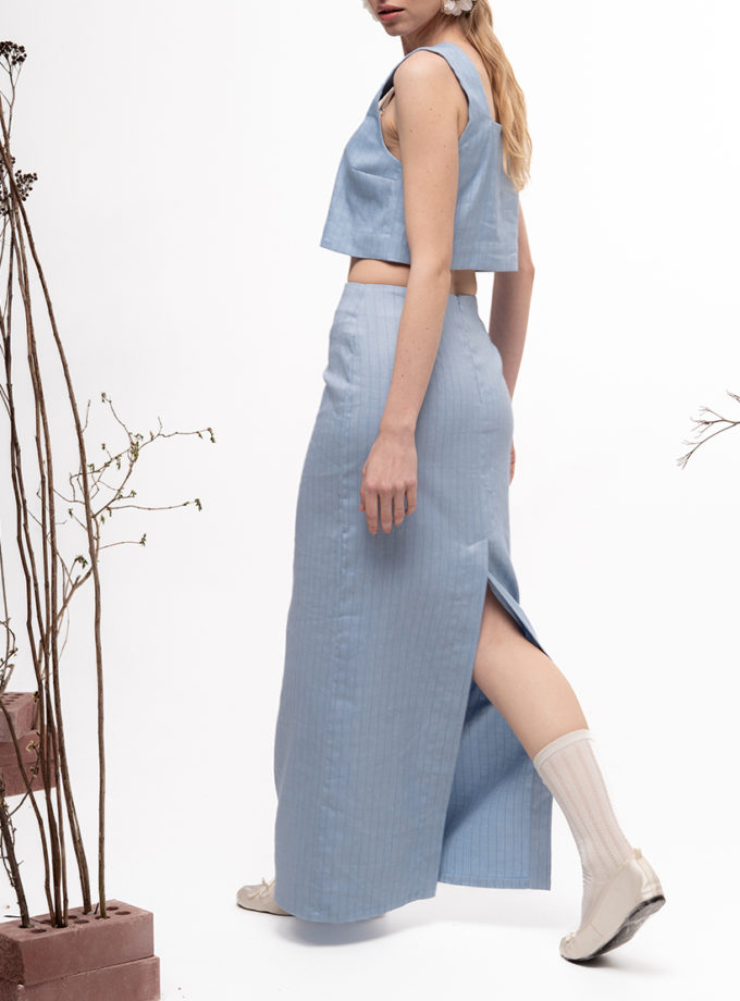 Лляна спідниця в смужку DUGA (DG_DUGA_SS_13)