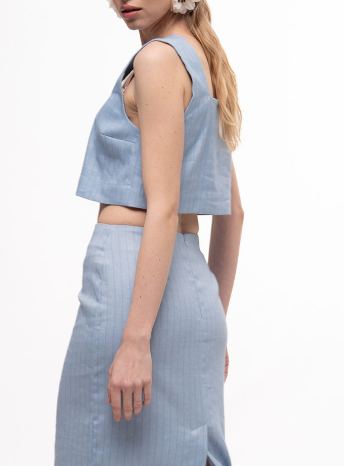 Лляний топ в смужку DUGA (DG_DUGA_SS_14)