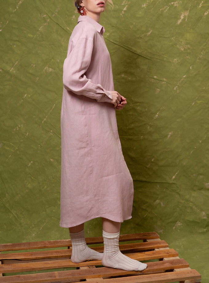 Пильно-рожева сукня сорочка DUGA (DG_DUGA_SS_09)