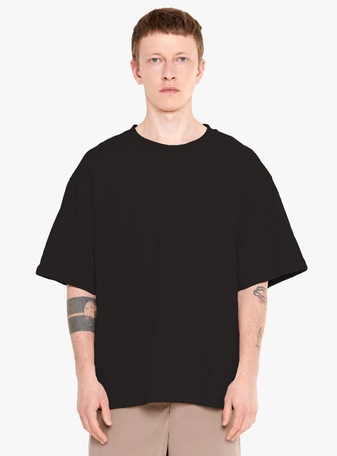 Футболка Heavy boxy logo t-shirt black ACT.1 (ACT_SS25051)