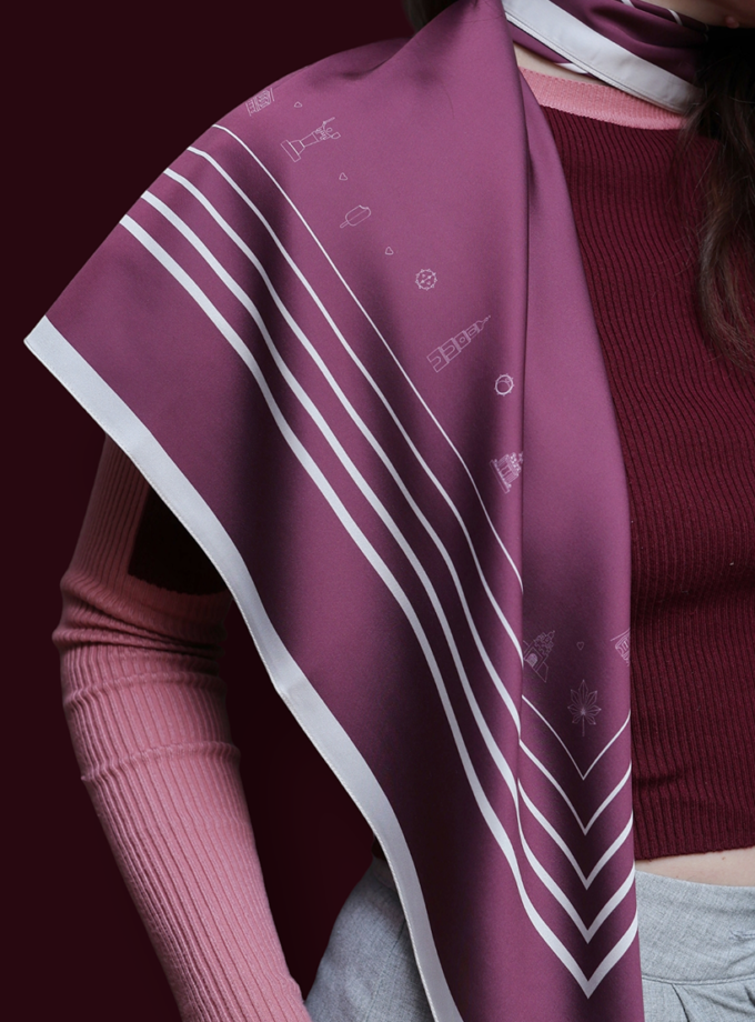 Хустка Мій Київ бордо SOFT25 (SOFT_Hust_Kyiv_bordo_67)