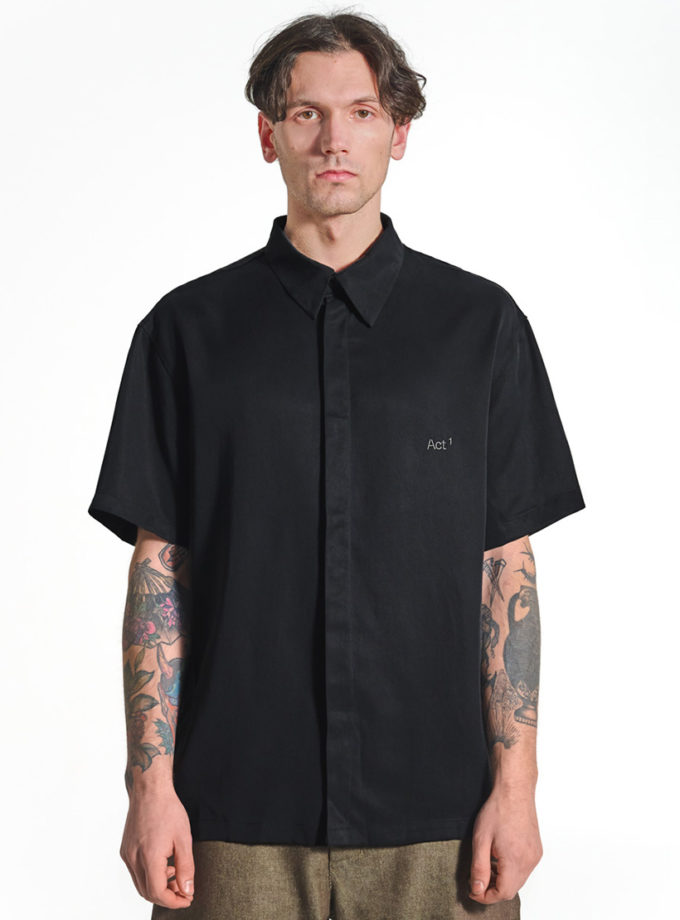 Сорочка Button up tencel shirt black ACT.1 (ACT_SS25031) - фото 7